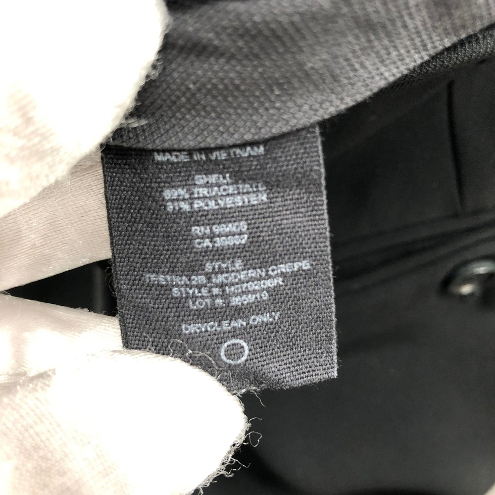 Theory Testra 2B Modern Crepe Dress Pants Womens 00 Black Slim Straight Ankle - Picture 9 of 10